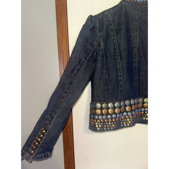 Gordon James Denim Jacket With Embellishments Size Medium - Picture 6 of 12